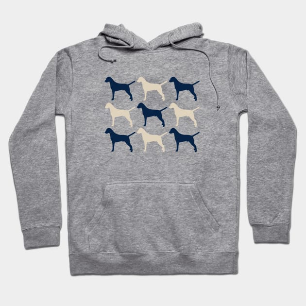 Dalmatian Dogs in Navy blue and Cream Hoodie by Bridgett3602